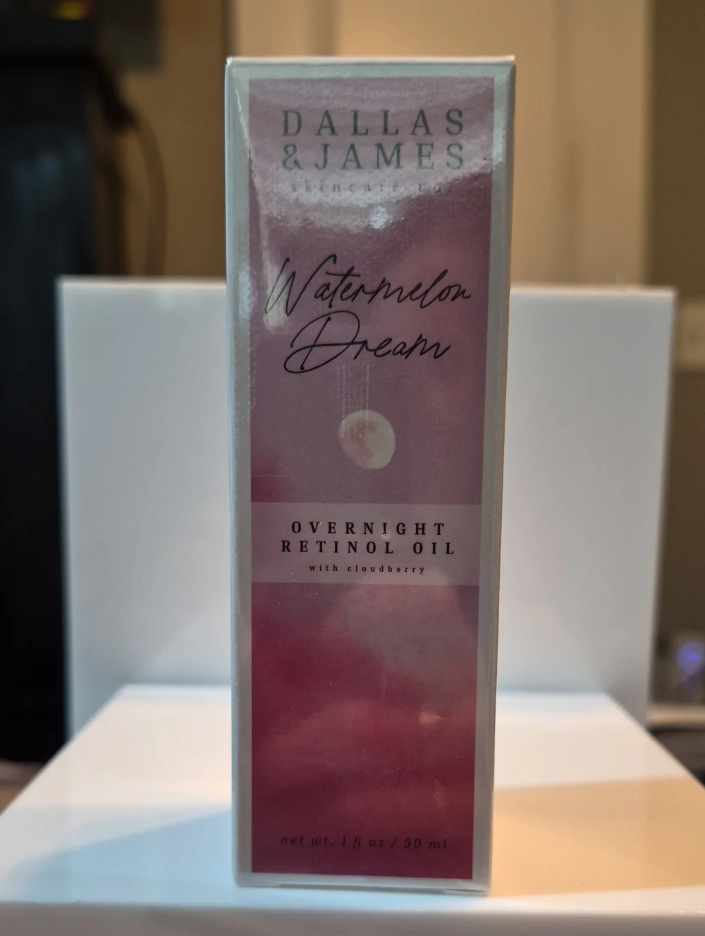 Dallas And James Watermelon Dream Overnight Retinol Oil w/Cloudberry, 1oz, NIB